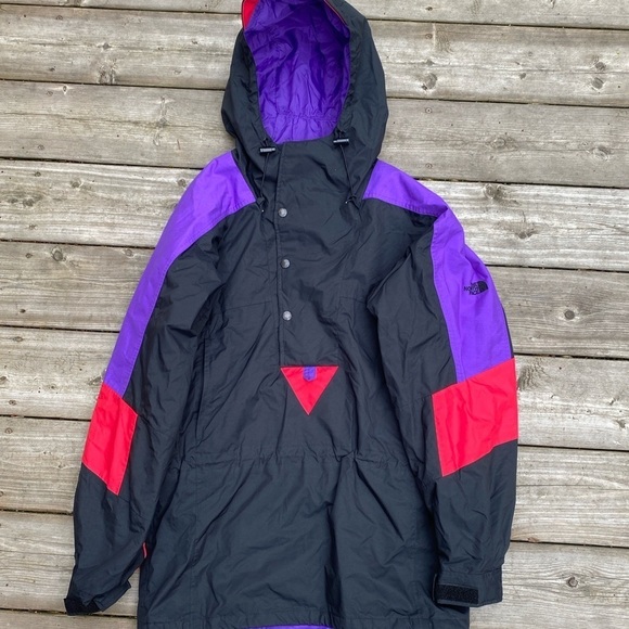 Vintage 90s The North Face Shell Jacket Purple/Black - Picture 3 of 13